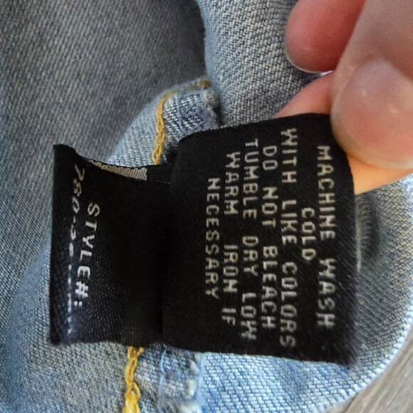 JouJou Jean Jacket Womens Size Extra Large Denim Button Front Pockets Faded Blue - Picture 14 of 16